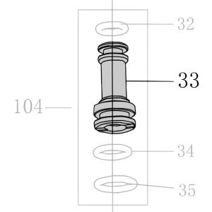 Запчасть AA17D-006A Затвор клапана CN55-42 CN70B-33 CN80B-39 CN90-37 N851F-39 CN100B-36 CN130-37 N851L-36 N851H-47 CN100-32 (вид 3)