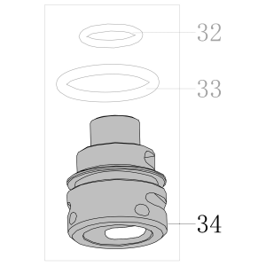 Запчасть AA42A-042A Корпус клапана CN55-48 CN70B-30 CN80B-36 CN90-35 N851F-37 CN100B-34 CN130-35 N851H-44 CN100-29 (вид 4)