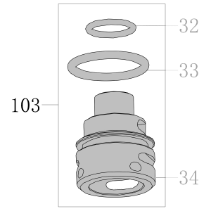 Запчасть AA42A-Y14A1 Корпус клапана с кольцами CN55-106 CN70B-103 CN80B-103 CN90-105 N851F-103 CN100B-103 CN130-103 N851H-103 (вид 4)