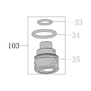 Запчасть AA42A-Y14A1 Корпус клапана с кольцами CN55-106 CN70B-103 CN80B-103 CN90-105 N851F-103 CN100B-103 CN130-103 N851H-103 (вид 6)