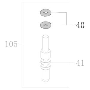 Запчасть B08-002500140-02 Кольцо уплотнительное 2.5X1.4 CN55-47 CN70B-37 CN80B-43 CN90-41 CN100B-40 N851F-44 CN130-42 N851L-41 CN100-36 (вид 2)