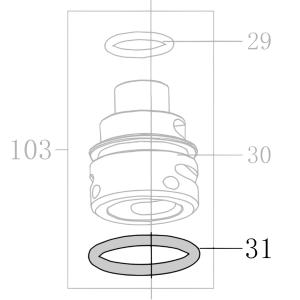 Запчасть B08-019600240 Кольцо уплотнительное 19.6X2.4 CN55-40 CN70B-31 CN80B-37 CN90-34 N851F-36 CN100B-33 CN130-34 N851L-32 N851H-43 CN100-28 (вид 3)