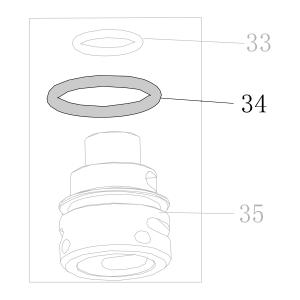 Запчасть B08-019600240 Кольцо уплотнительное 19.6X2.4 CN55-40 CN70B-31 CN80B-37 CN90-34 N851F-36 CN100B-33 CN130-34 N851L-32 N851H-43 CN100-28 (вид 6)