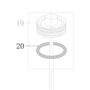 Запчасть B08-037700350 Кольцо уплотнительное 37.7X3.5 CN55-20 N851F-20 (вид 1)