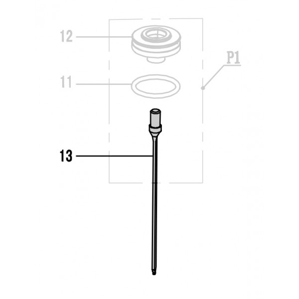 Запчасть 321070 DRIVER BLADE (Loctite) Боек без поршня NT65R-13