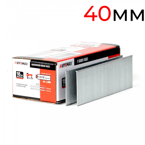 Штифт F40 (40 мм) для нейлера 18Ga, упаковка 5 тыс. шт