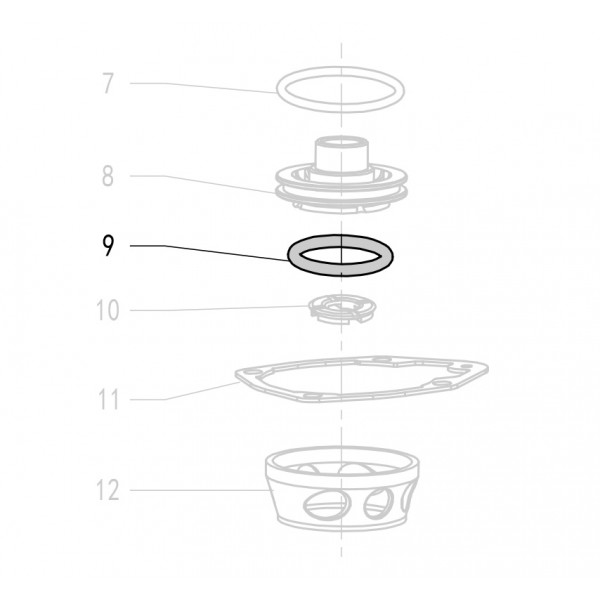 Запчасть 411190 HEAD VALVE O-RING Прокладка клапана F50R-9