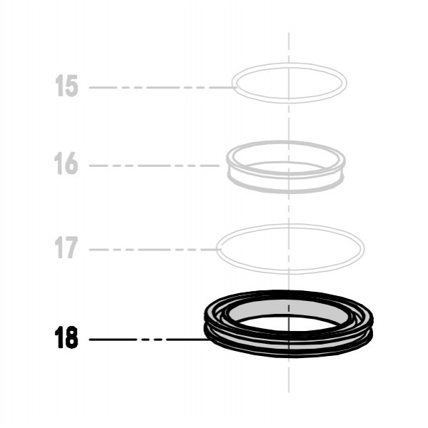 Запчасть 422390 CYLINDER RING Кольцо цилиндра 9040R-18