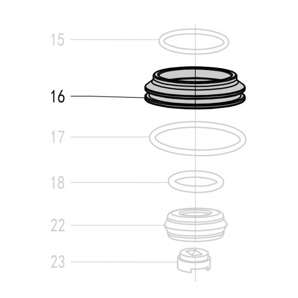 Запчасть 422510 CYLINDER RING Кольцо цилиндра F50R-16