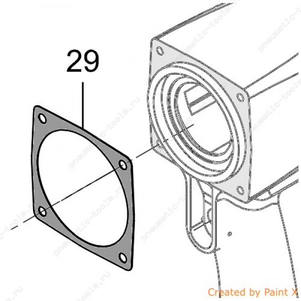 47-407335 Запчасть #29-47-4074 Прокладка Крышки корпуса гайковерта 1"