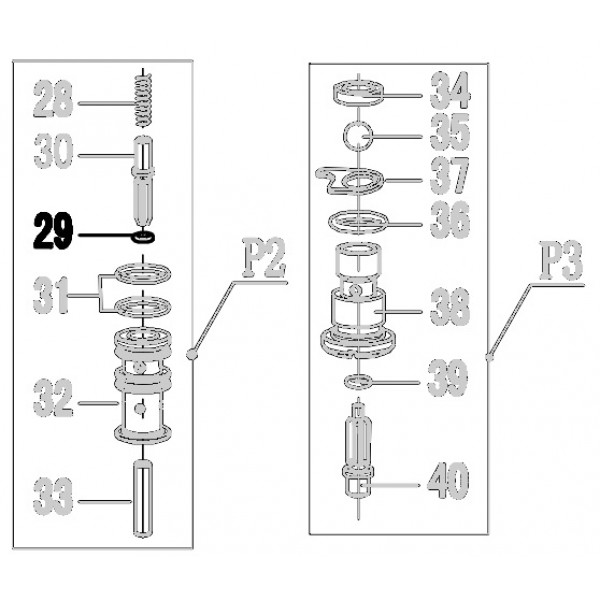 Запчасть 510040 O-RING 2.5X1.5 Кольцо уплотнительное N5023R-29 N5024R-29  F50R-28