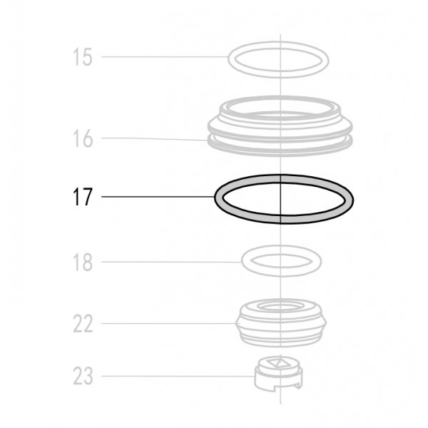 Запчасть 512000 O-RING 43X2.75 Кольцо уплотнительное F50R-17