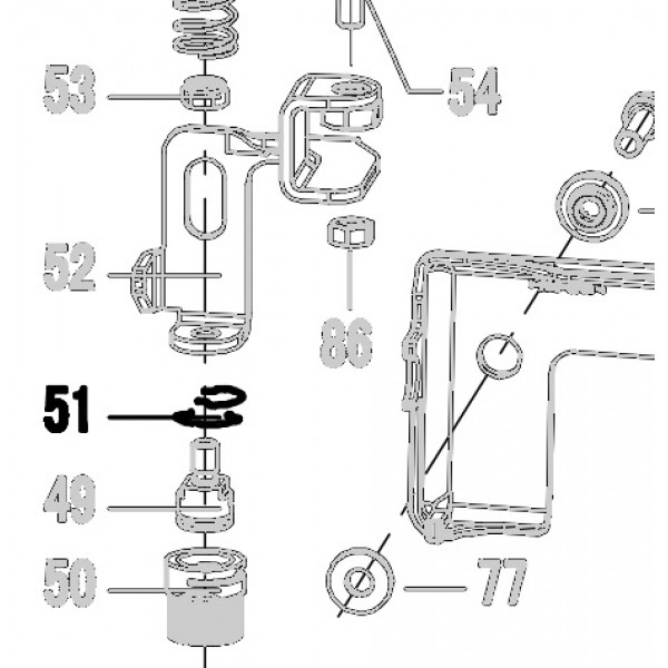 Запчасть 620450 SNAP RING Стопорное кольцо N5023R-51 NT65R-24