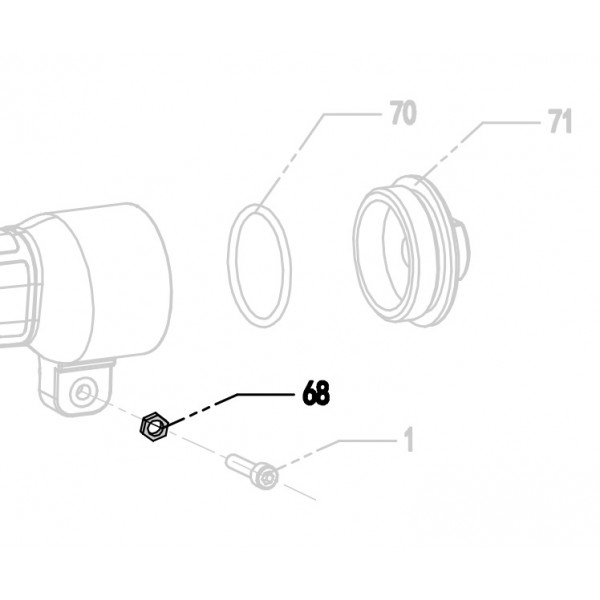 Запчасть 610470 NUT M5 Гайка 9040R-68 F50R-57