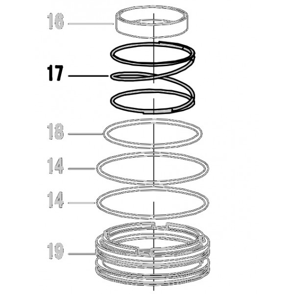 Запчасть 621450 CYLINDER SPRING Пружина цилиндра N5023R-17 N5024R-17