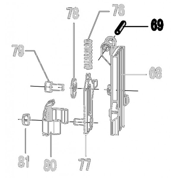 Запчасть 640470 ROLL PIN 4X30 Штифт N5024R-69