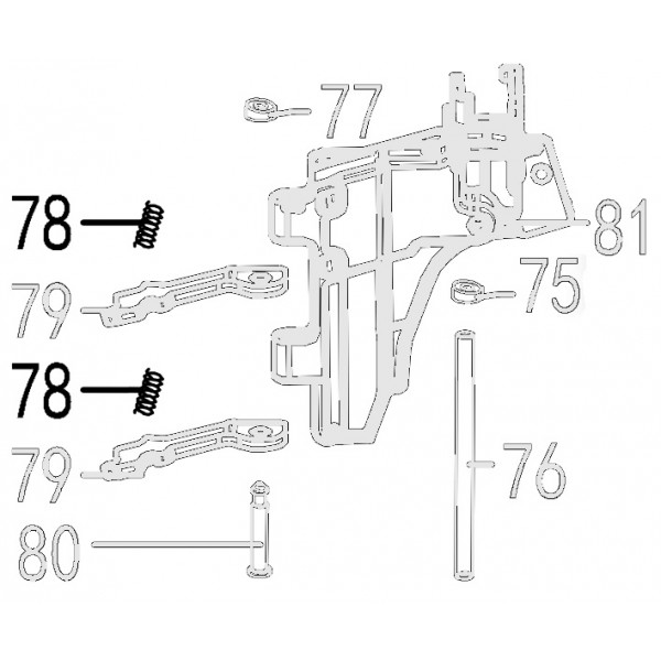 Запчасть 620 230 CHECK PAWL SPRING Пружина CN70R-33 CN90B-78 CN90B-101