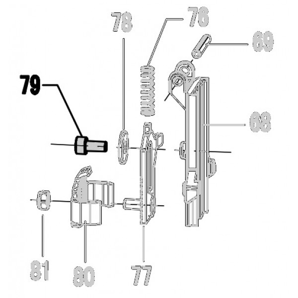 Запчасть 610830 BOLT M5X8 Болт N5024R-79