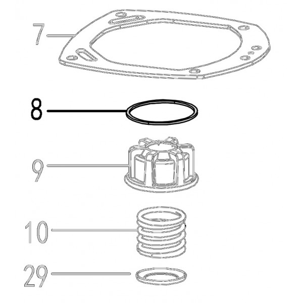 Запчасть 320 460 (34458) RING Кольцо металлическое CN55R-7 CN57R-7 CN80R-8 CN80F-8 CN90R-8 CN90B-8