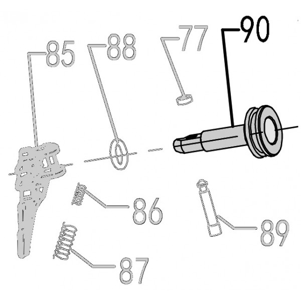 Запчасть 324800 FEED PISTON Поршень толкателя CN90B-90