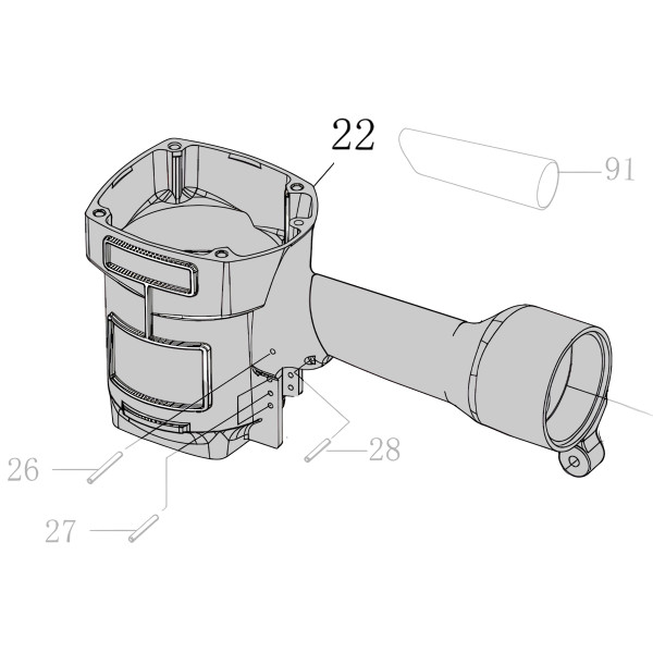 Запчасть AA42A-013A Корпус CN70B-22 CN80B-24