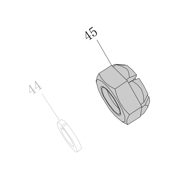 Запчасть AA58A-038A Гайка SC7C-I2-45 SC7E-I2-45 SC760C-I2-46 SC77XE-57