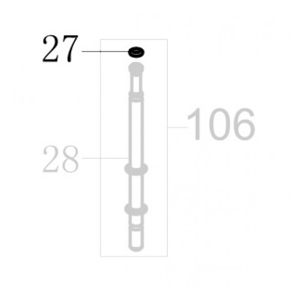 Запчасть B08-002800190 Кольцо уплотнительное 2.8X1.9 9240B-27 440KB-27