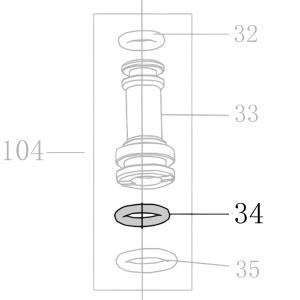 Запчасть B08-006800190-02 Кольцо уплотнительное 6.8X1.9 CN55-43 CN70B-34 CN80B-40 CN90-38 N851F-40 CN100B-37 CN130-38 CN100-31 (вид 4)