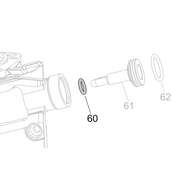 Запчасть B08-009800240 Кольцо уплотнительное 9.8X2.4 CN55-3 CN55-77 CN70B-62 CN80B-60 CN90-58 N851F-3 CN100B-53 CN130-54 CN100-66