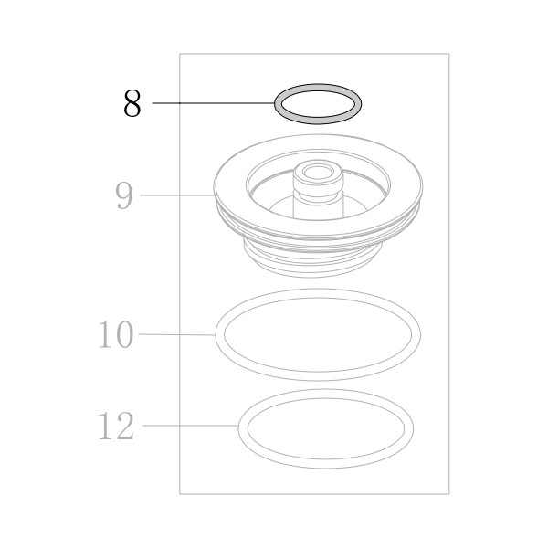 Запчасть B08-010000180 Кольцо уплотнительное 10X1.8 9240B-8 440KB-8