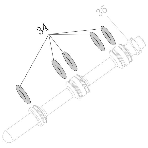 B08-010200100 O-кольцо 10.2×1 плунжера SC7C-I2-34 SC7E-I2-34 SC760C-I2-35