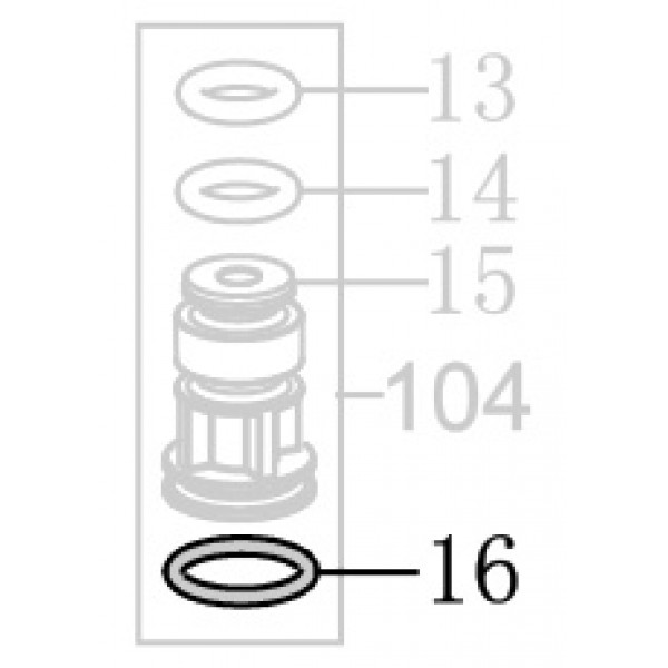 Запчасть B08-012500180 Кольцо уплотнительное 12.5X1.8 MT8016-16 MT8016LN-16