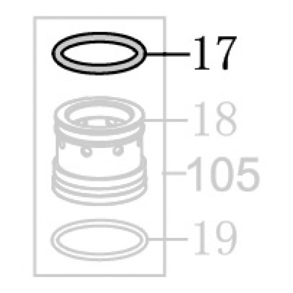 Запчасть B08-016000180 Кольцо уплотнительное 16X1.8 MCN55-36 MCN70B-52 MCN80B-93 MCN90-93 MT8016-17 MN851F-46 MCN100B-43 MCN130-91 MT8016LN-17