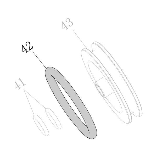 Запчасть B08-032000350 Кольцо уплотнительное 32X3.5 SC7C-I2-42 SC7E-I2-42 SC760C-I2-43
