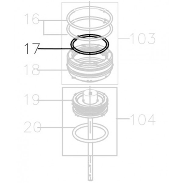 Запчасть B08-041500260 Кольцо уплотнительное 41.5X2.6 MCN55-17 MN851F-16