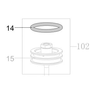 Запчасть B08-043000490 Кольцо уплотнительное 43X4.9 CN70B-12 CN80B-14 (вид 2)