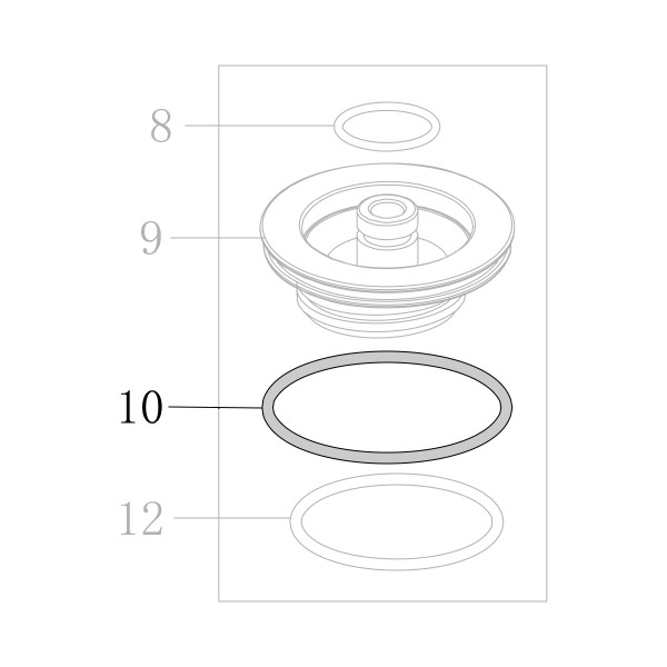Запчасть B08-048000250 Кольцо уплотнительное 48X2.5 N851H-23 9240B-10 440KB-10