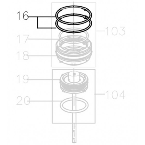 Запчасть B08-052070262 Кольцо уплотнительное 52.07X2.62 MCN55-16 MN851H-16 MN851F-17