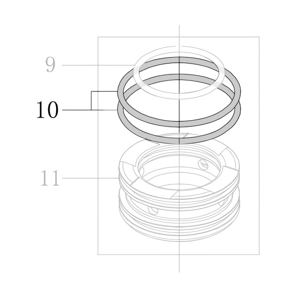 Запчасть B08-056000300 Кольцо уплотнительное 56X3 CN70B-10 CN80B-12