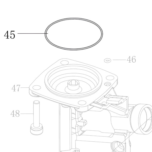 Запчасть B08-057000150 Кольцо уплотнительное 57X1.5 CN70B-45 CN80B-52