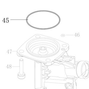 Запчасть B08-057000150 Кольцо уплотнительное 57X1.5 CN70B-45 CN80B-52 (вид 1)