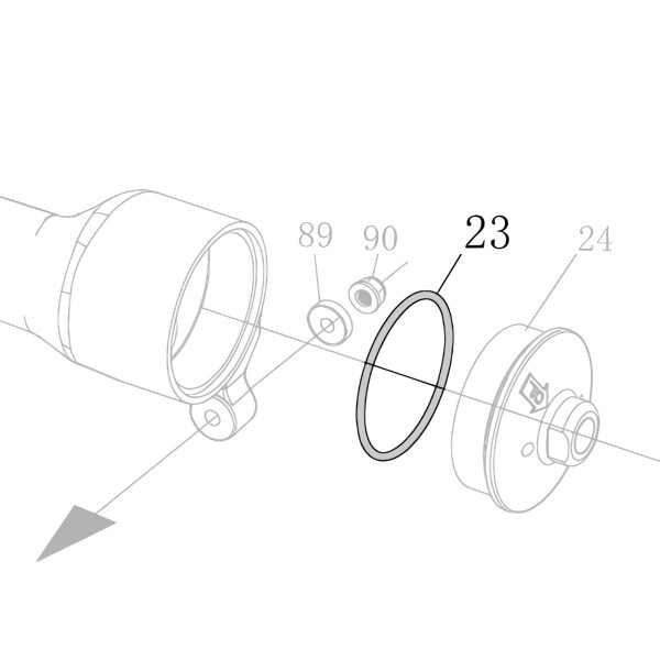 Запчасть B08-057000300 Кольцо уплотнительное 57X3 CN70B-23 CN80B-25 CN90-24 CN130-25 CN100B-27