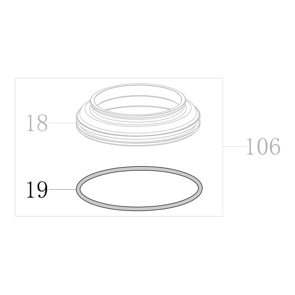 Запчасть B08-107540353 Кольцо уплотнительное 107.54X3.53 CN130-17 CN100B-19