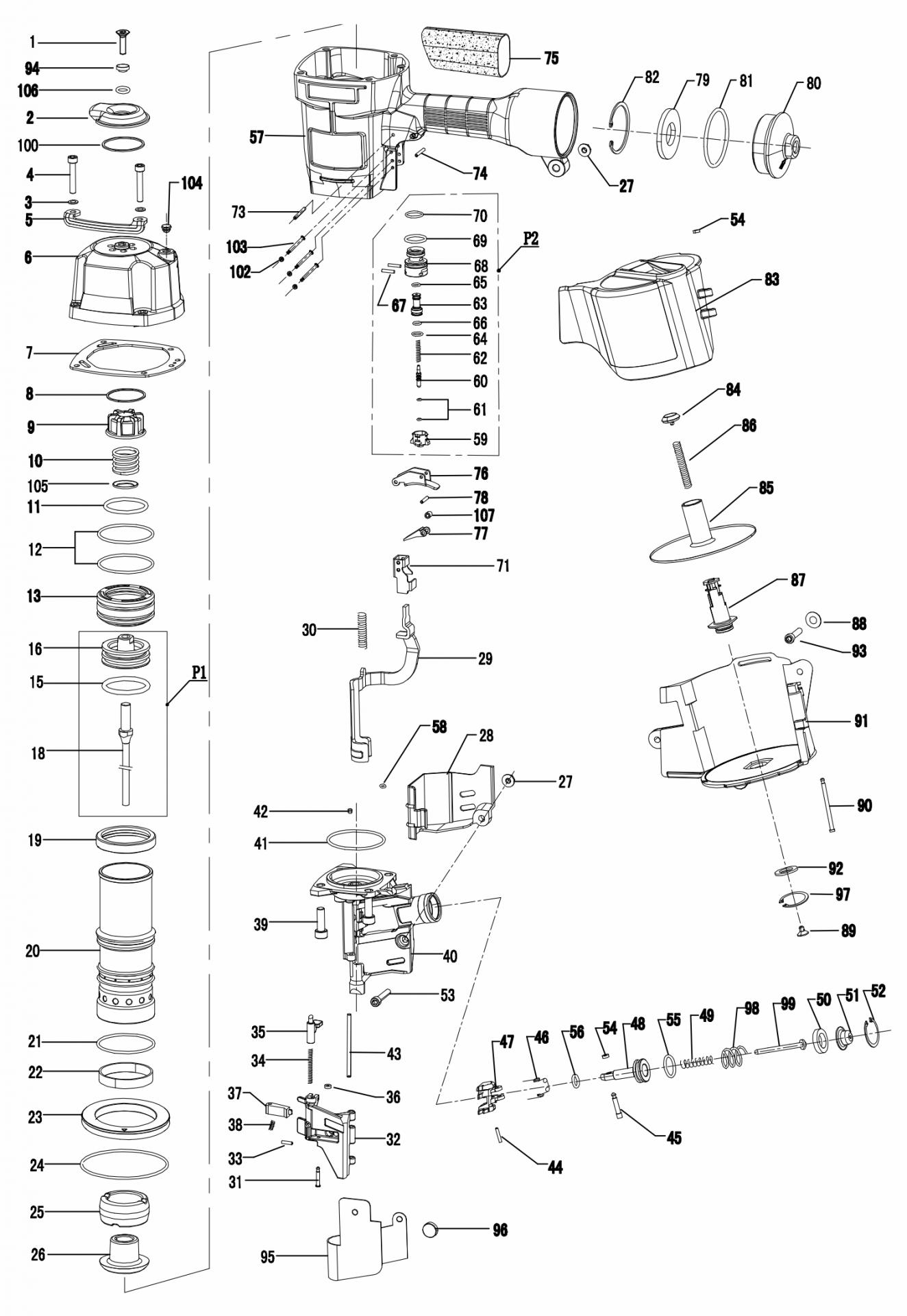 Запчасти для CN90 — взрыв-схема