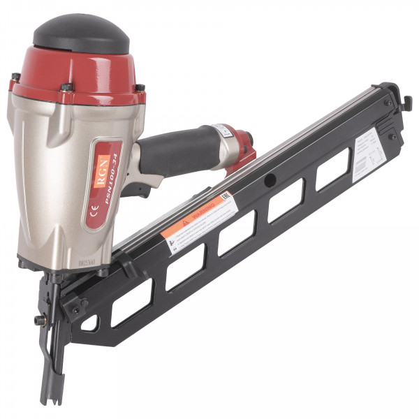 PSN100-34 Нейлер реечный пневматический для гвоздей 50-100 мм, 34 градус