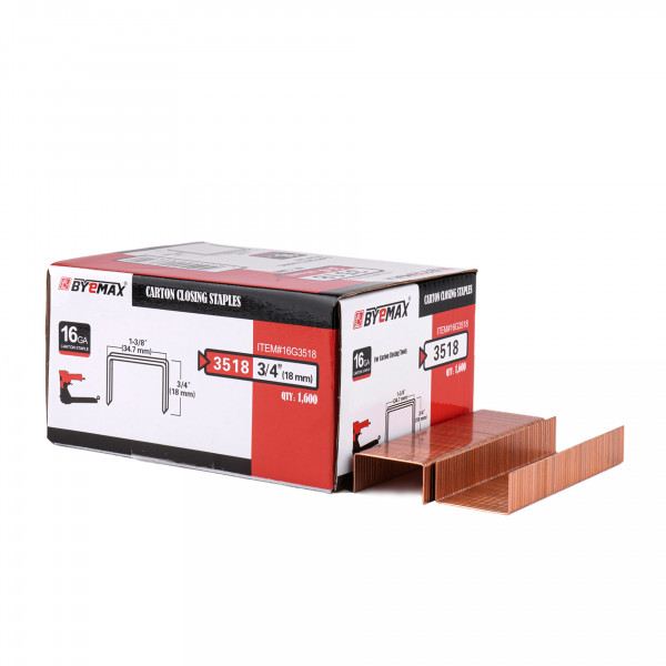 Скоба упаковочная для картона 3518 (B-18) 16Ga, омедненная, упак. 1600 шт.
