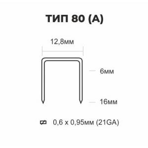 Скоба мебельная обивочная 80/08 (A-08), упаковка 10 тыс. шт, Meite (вид 3)