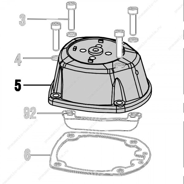 Запчасть 110 290 CYLINDER CAP Крышка цилиндра CN55R-5 CN57R-5