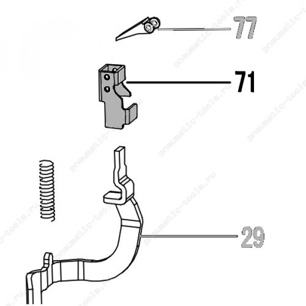 Запчасть 320 620 SAFETY LEVER BRACKET Рычаг предохранителя CN70R-65 CN80R-71 CN90R-71 CN100R-71