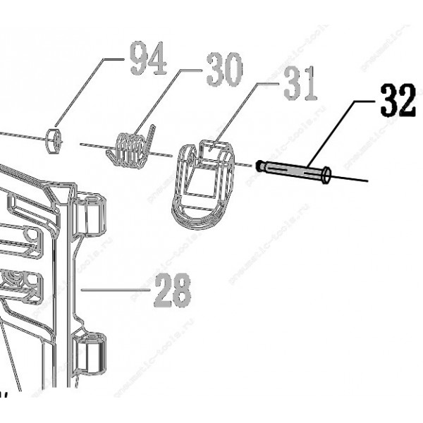 Запчасть 320 990 LATCH PIN Штифт CN90B-84 CN100R-32